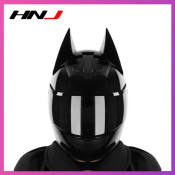 HNJ Batman Evo Motorcycle Helmet with Removable Horns