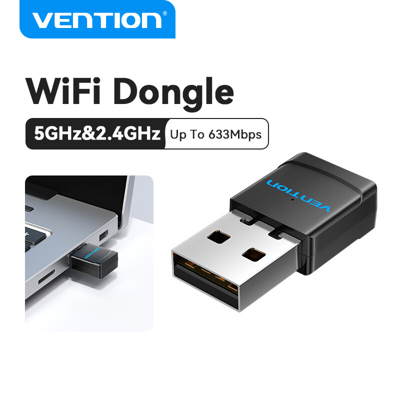 Vention USB WiFi Dongle - 5Ghz&2.4GHz Network Card Adapter