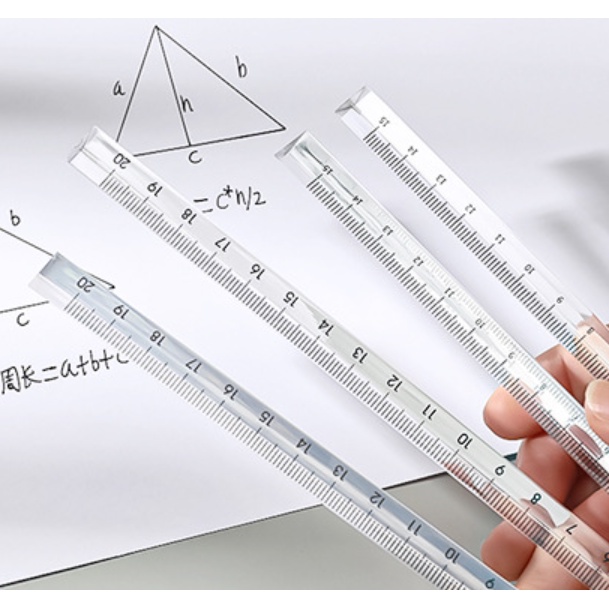 12 Inch/ 30 cm Junior T-Square Plastic Transparent T-Ruler for Drafting and  Gene