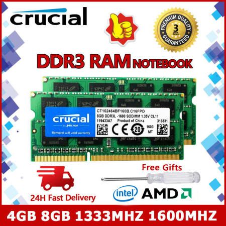 Crucial Laptop RAM - 8GB DDR3L/PC3L 1600M