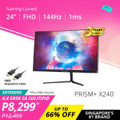 PRISM+ X240 144Hz Curved Gaming Monitor - 3 Years Warranty