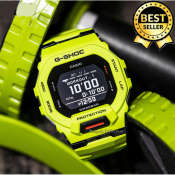 Casio GBD-200 Green Black Sports Watch, Waterproof Resin Band