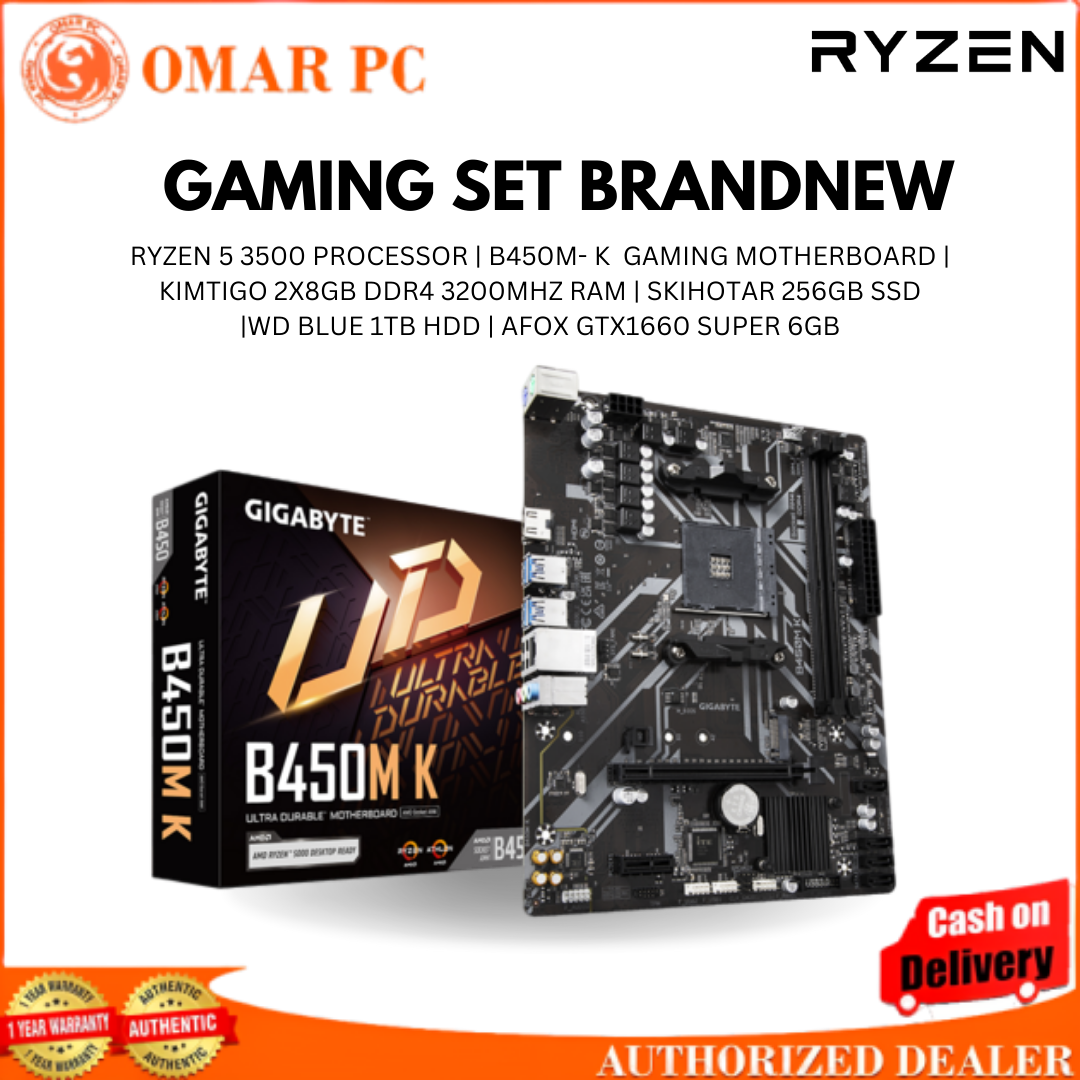 GAMING SYSTEM UNIT (AMD RYZEN 5 3500) ( B450M MOTHERBOARD) (16GB