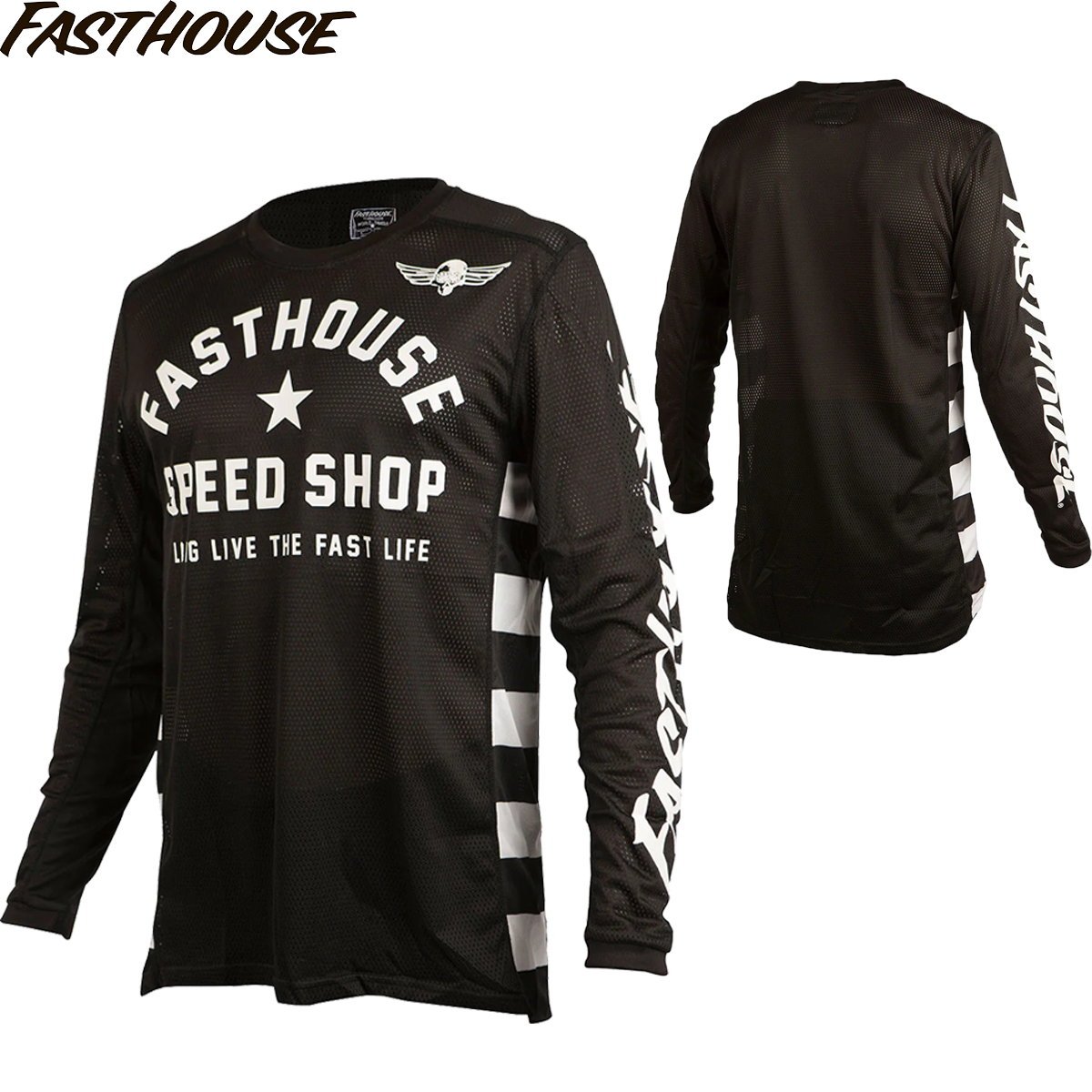 Black best sale motocross jersey