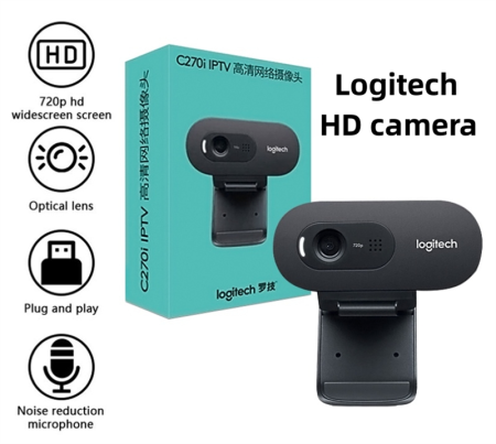 Logitech HD Webcam with Microphone for Laptop and PC