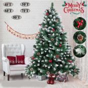 Berry Pinecone Luxury Christmas Tree with Snow Effect