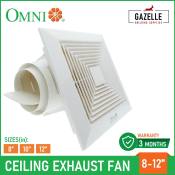 Omni Ceiling Mount Exhaust Fan, 10"/12"/8" - XFC Series