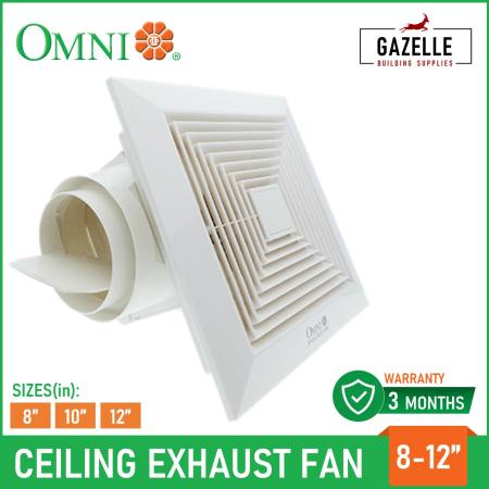 Omni Ceiling Mount Exhaust Fan, 10"/12"/8" - XFC Series