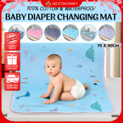BESTMOMMY Portable Waterproof Diaper Changing Mat - Cotton Material