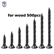 500Pcs Black screw/Gypsum Screw for wood and metal wood screw flat head black screw for wall wood