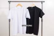 Softex Unisex Plain White and Black T-Shirt (Adult and Kids)