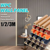 WPC Waterproof Wavy Wall Panel for TV Background Decor