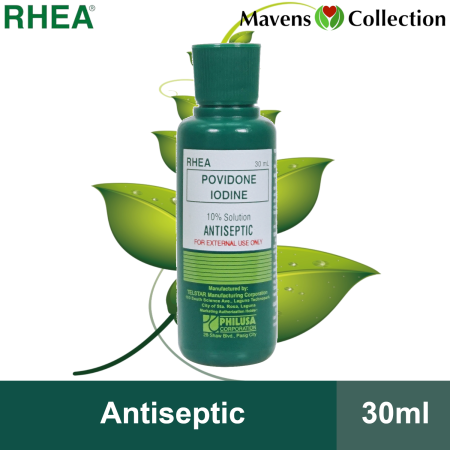 RHEA Povidone Iodine 10% Solution 30mL by MAVENS COLLECTION