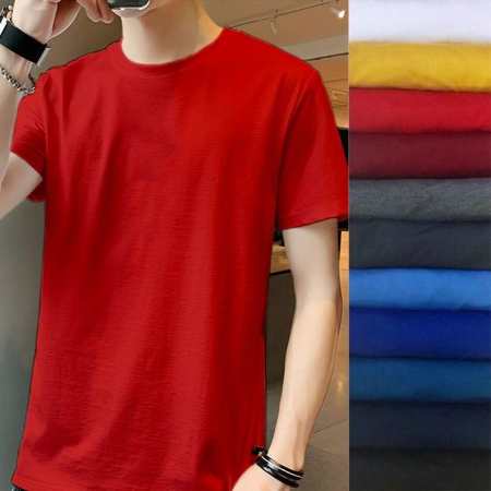 PLAIN TSHIRT ROUND NECK UNISEX  WITH SIZE XL-XXL