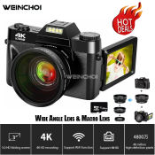 WEINICHOI 48MP 4K Vlogging Camera with WIFI and Zoom