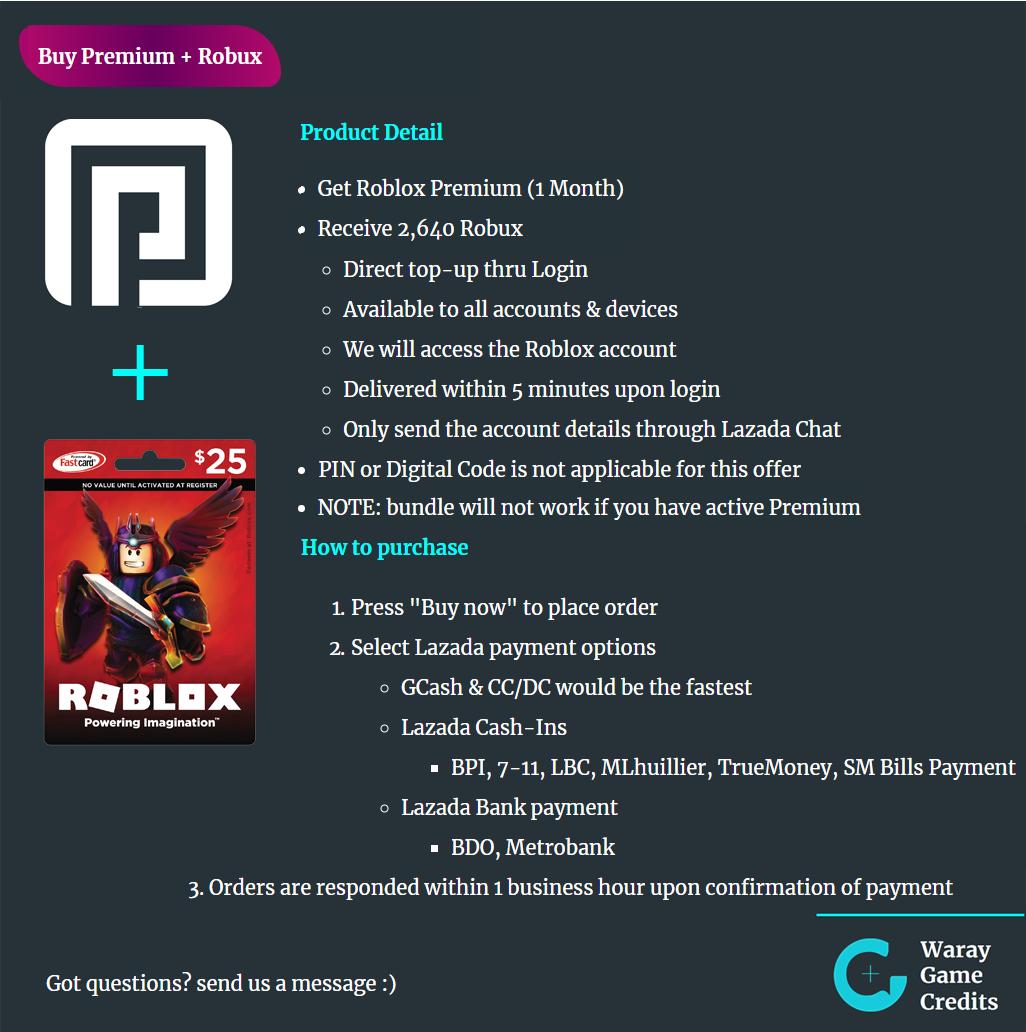 2 640 Robux Roblox Premium Buy Sell Online Game Codes With