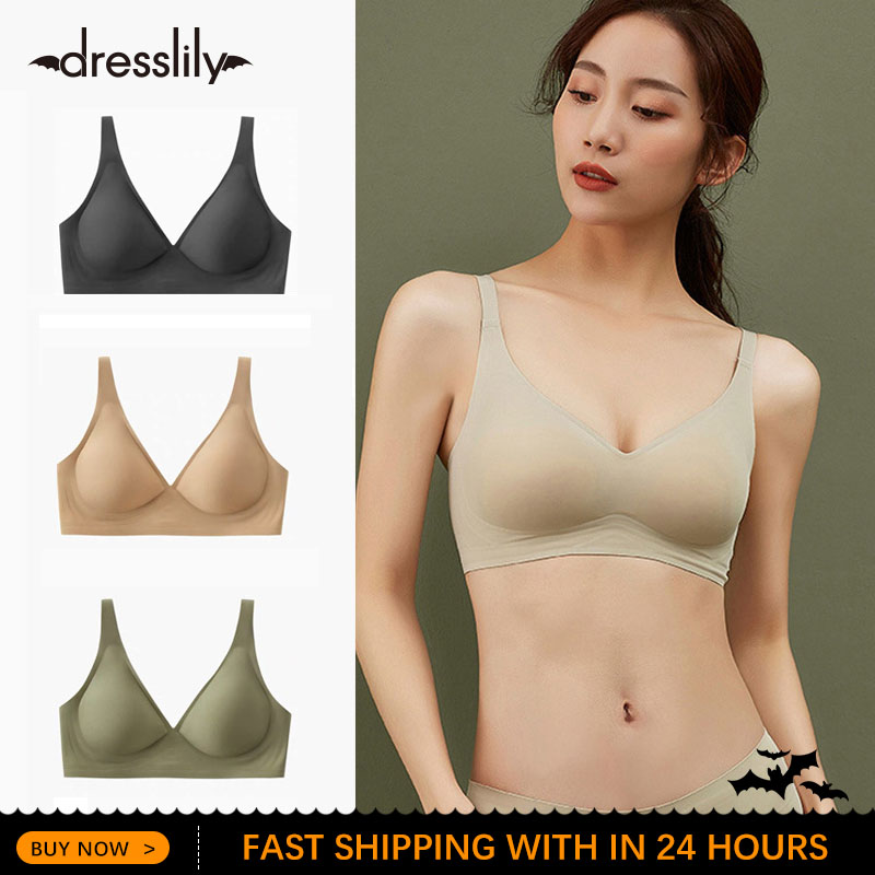 Japanese girls' sexy anti slip invisible underwear women's small breasts  gathered together no steel ring upper tome bra suit - AliExpress