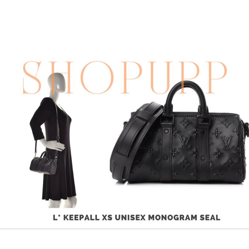 Louis Vuitton Monogram Seal Keepall Xs Black