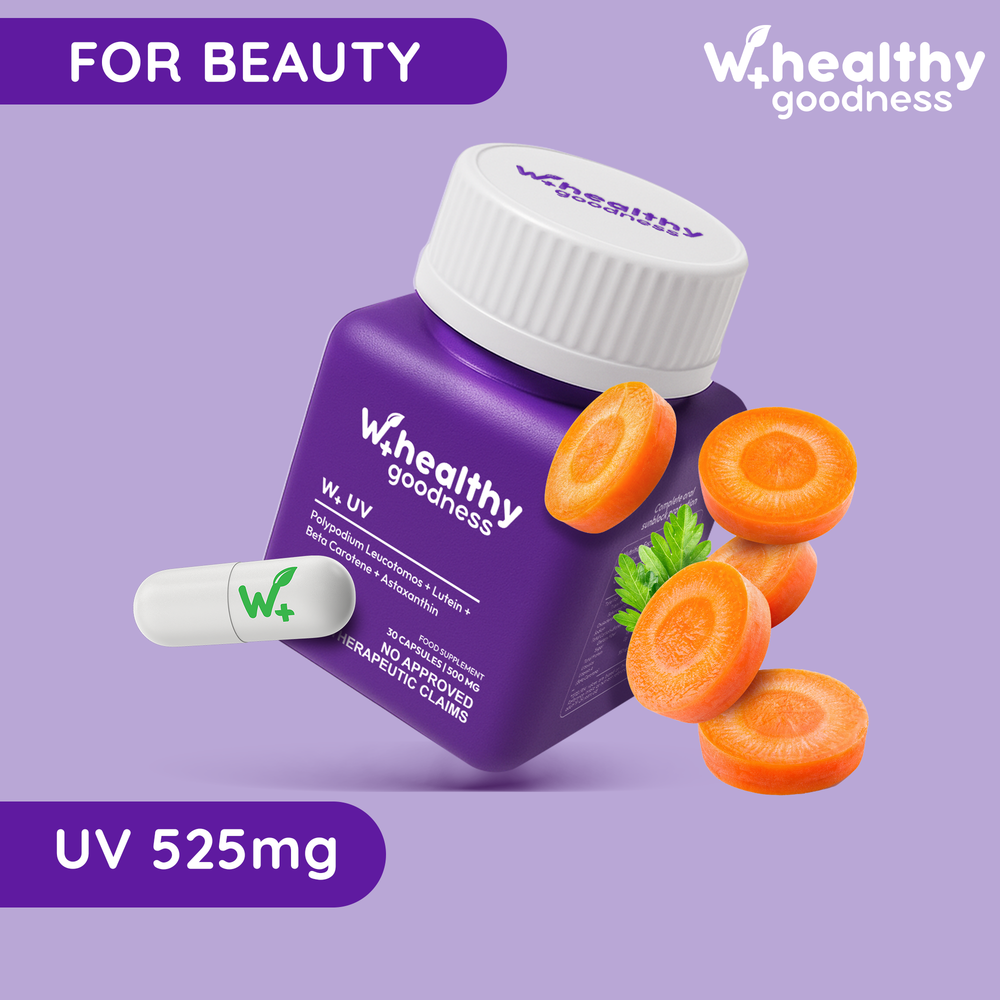 w+ healthy goodness glutathione W+ 30 Capsules NOW Glutathione Supplement, 500 mg,