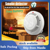 Photoelectric Smoke Detector Alarm for Home Safety - Battery Included