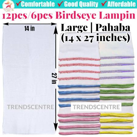 Birdseye Lampin Cloth Diapers for Newborns (12pcs or 6pcs)