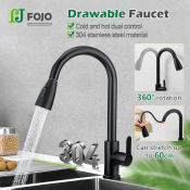 304stainless steel Kitchen Basin Tap with Swivel Pull Out Function