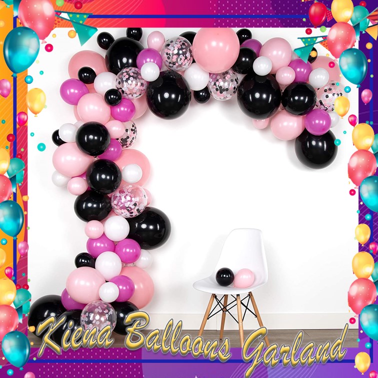 Kiena MinnieMouse Themed Balloon Garland for Party Decorations Balloon  Garland & Arch Kit | 100 balloons, pink, black, white and confetti |  birthday party decorations, baby shower, engagement, bridal shower (Minnie)  | Lazada PH