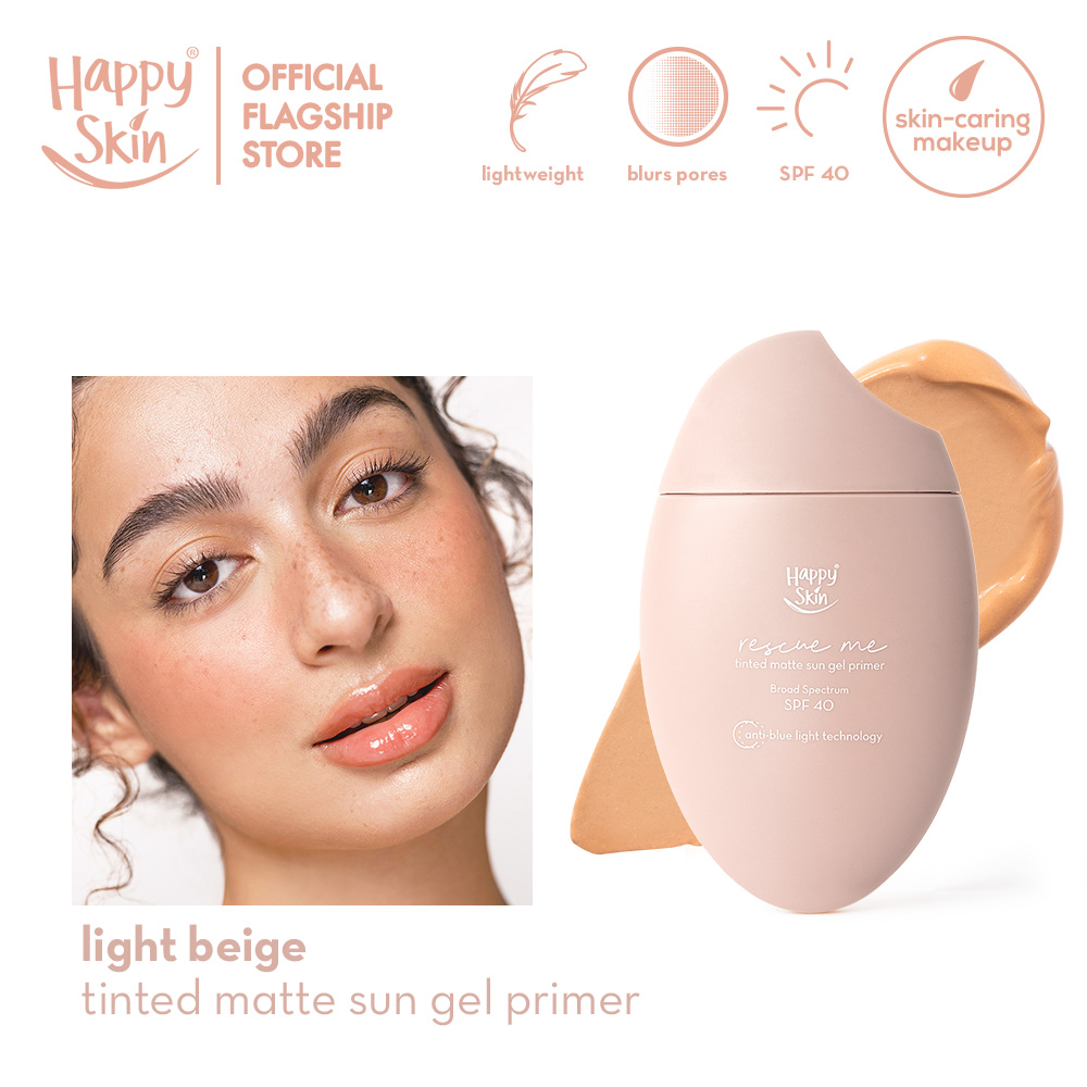 Discount on Happy Skin  shoes - SKU: Happy Skin Rescue Me Tinted Matte Sun Gel Primer Broad Spectrum Spf 40 [Sunscreen Primer]