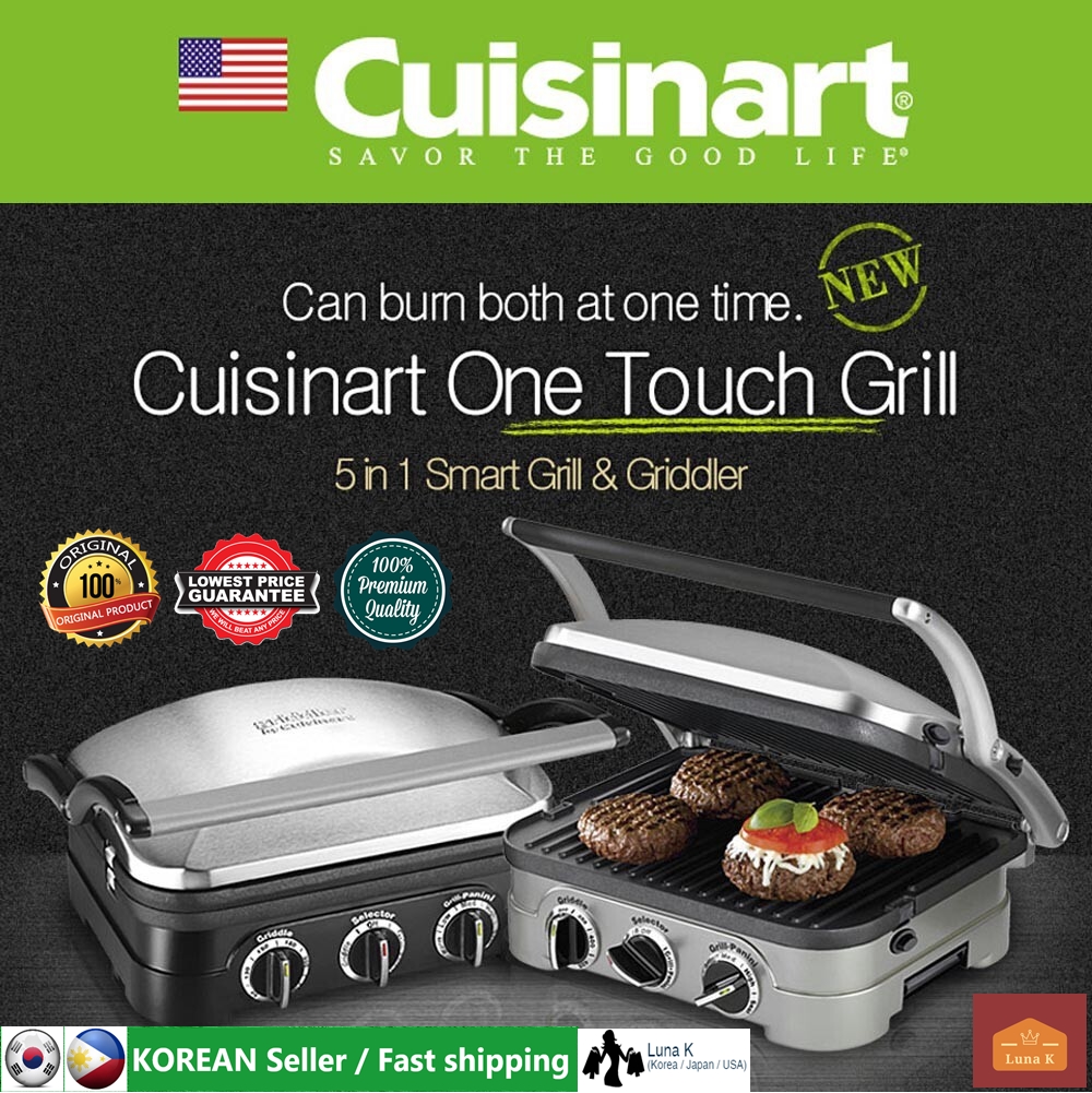 Cuisinart Electric Grill with Removable Plates and Integrated Griddler