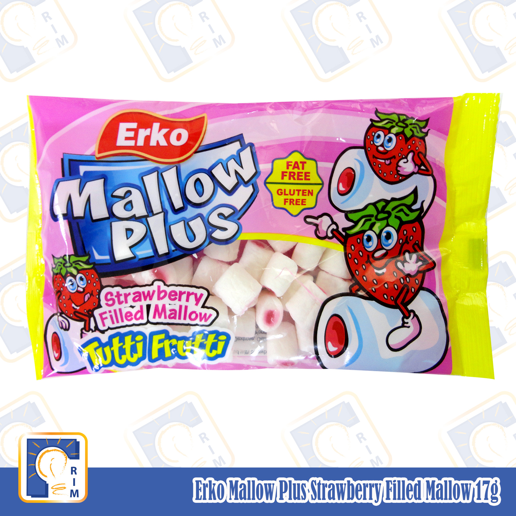 Erko Mallow Plus Strawberry Filled Mallows 17g