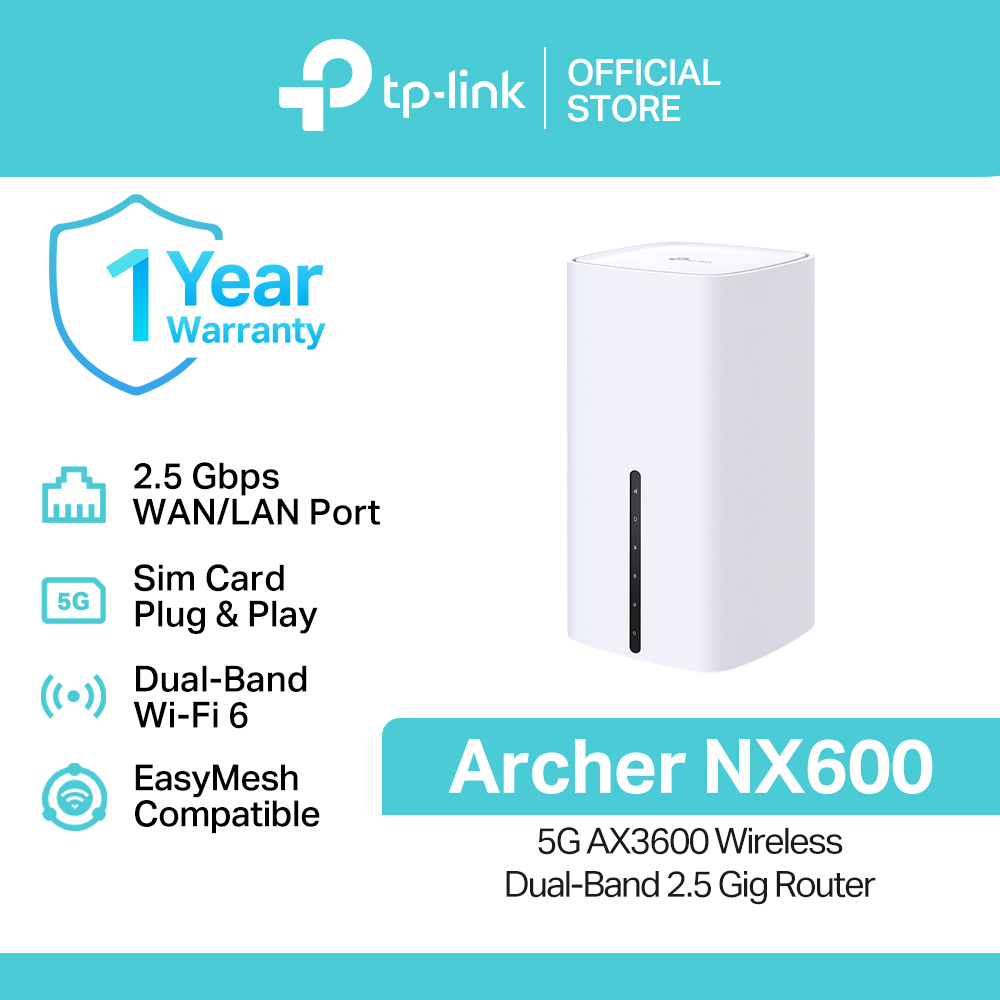 TP-Link Official Store / Archer NX600 5G AX3600 / 2.4GHz and 5GHz Dual-Band WiFi 6 Wireless WiFi Modem Extension Extender Long Range Repeater Router
