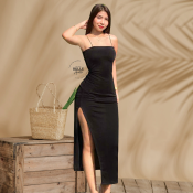 Belle Aurelle Zaria Strappy Slit Dress for women on sale