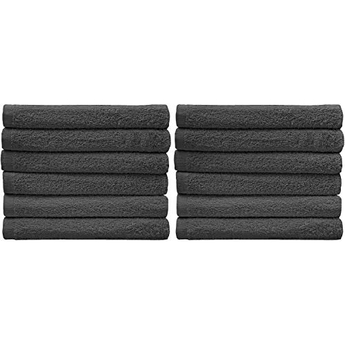 Utopia Towels Kitchen Bar Mops Towels, Pack of 12 Towels - 16 x 19 Inches,  100% Cotton Super Absorbent Grey Bar Towels, Multi-Purpose Cleaning Towels  for Home and Kitchen Bars 12 Pack Grey