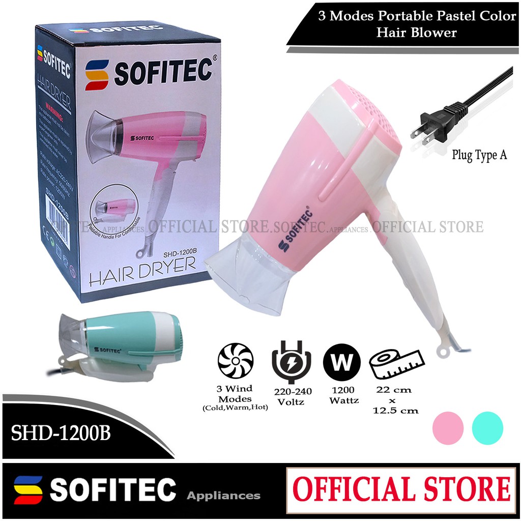 Sofitec Foldable Pink Blower Green Blower Pastel Color Hair Blower Handle Traveler's Dryer SHD-1200B | Lazada PH Sofitec Foldable Pink Blower Green Blower Pastel Color Hair Blower Handle Traveler's Dryer SHD-1200B | Lazada PH