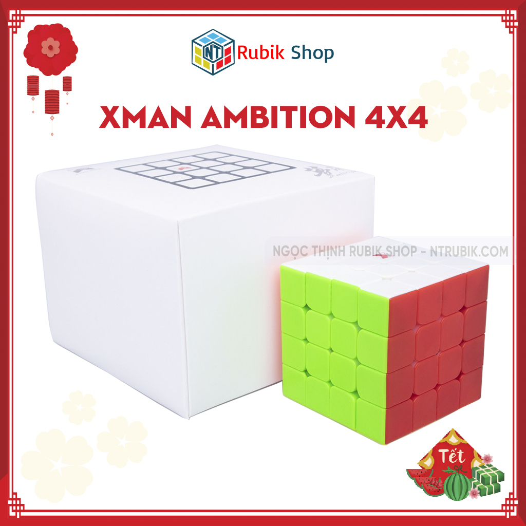 Hoàn tiền 10%Siêu phẩm Rubik 4x4x4 QiYi Xman Ambition M stickerless Có Nam