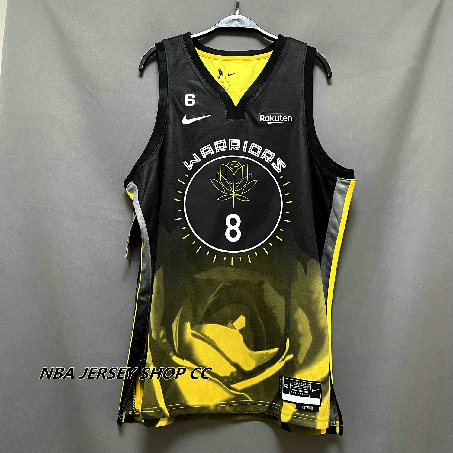 Gsw Jersey for Men CITY EDITION Black Yellow Golden State Warriors