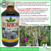 TURTON Blooming Liquid Fertilizer 250ml - for Orchids and more