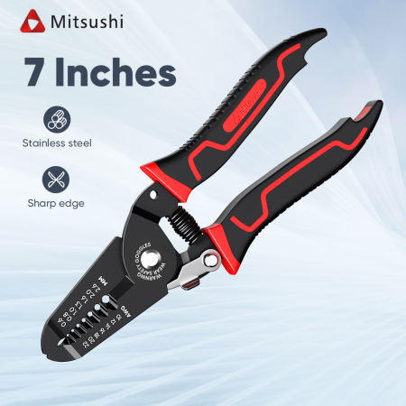 Mitsushi 7-in-1 Wire Stripper Pliers and Crimping Tool