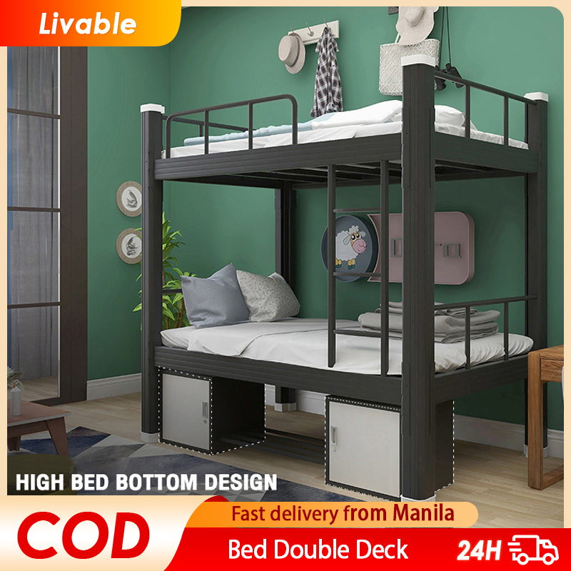 "Adult Double Deck Bed with Stairs - DONGC"