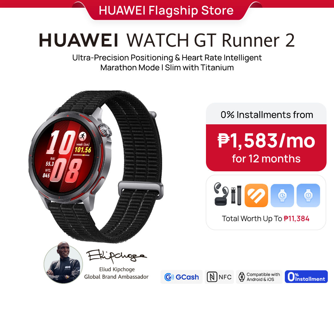 HUAWEI WATCH GT Runner 2 Smartwatch l Ultra-Precision Positioning & Heart Rate l Intelligent Marathon Mode l Titanium Strength with Feather Weight l CE-Certified ECG & Pulse Wave Arrhythmia l Up to 14 Days Battery Life - Image 2