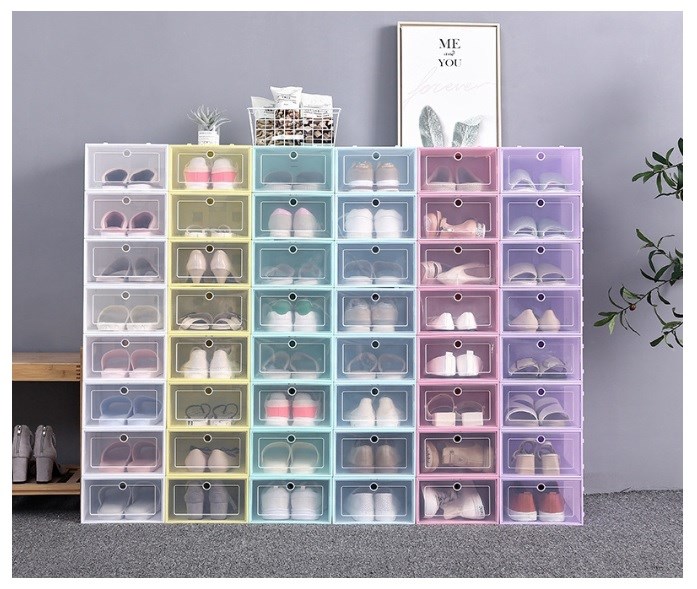 clear shoe shelves
