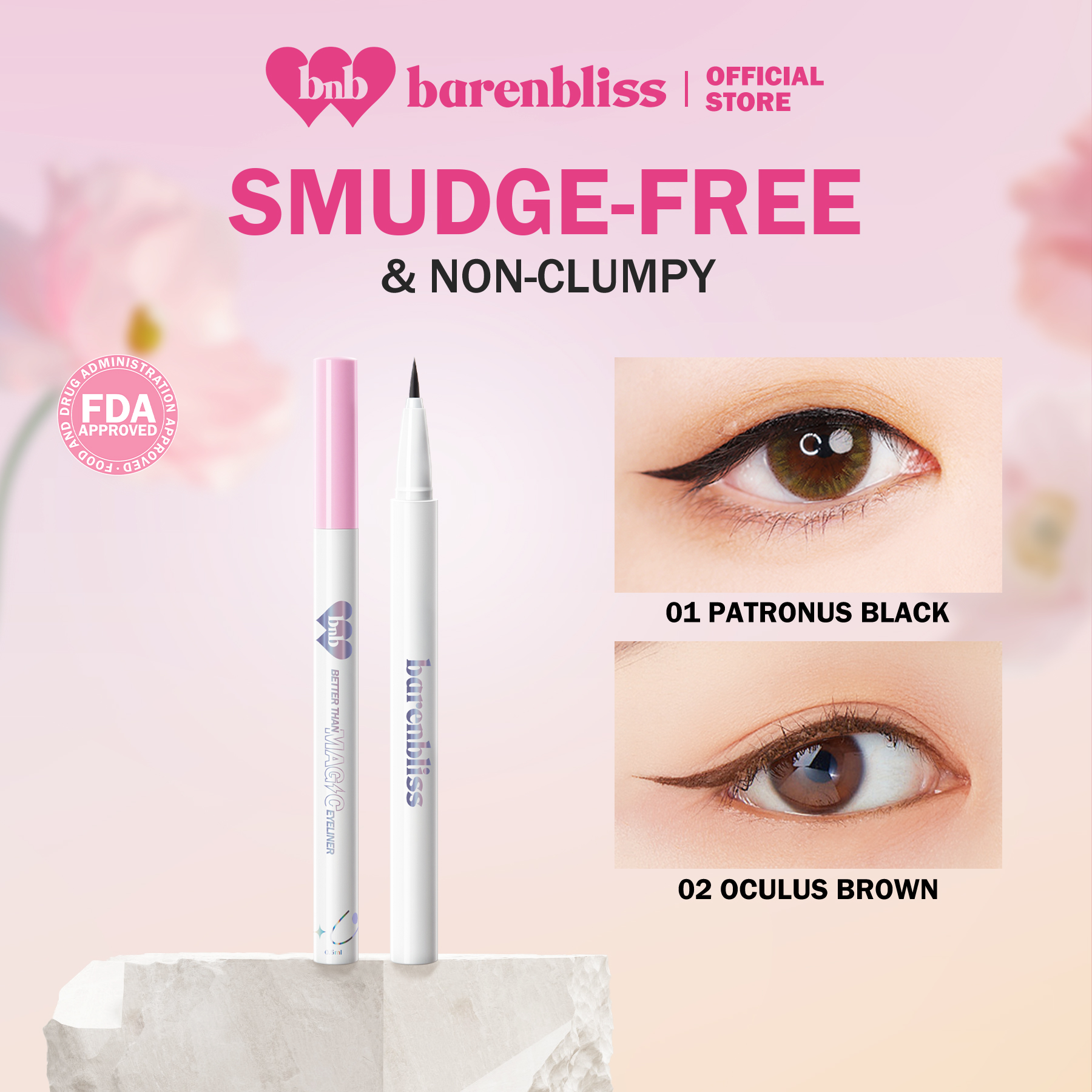 Discount on Barenbliss  shoes - SKU: Barenbliss Bnb Better Than Magic Eyeliner Waterproof Korean Make Up Eyeliner | Sharp Brush Tip | Lon