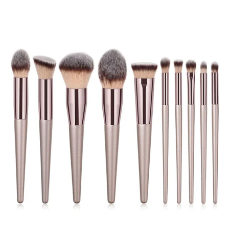 MELEDE Champagne Flame Makeup Brushes Set - Professional Cosmetics Kit