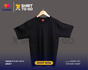 BLACK YALEX Plain T Shirt for Men and Women