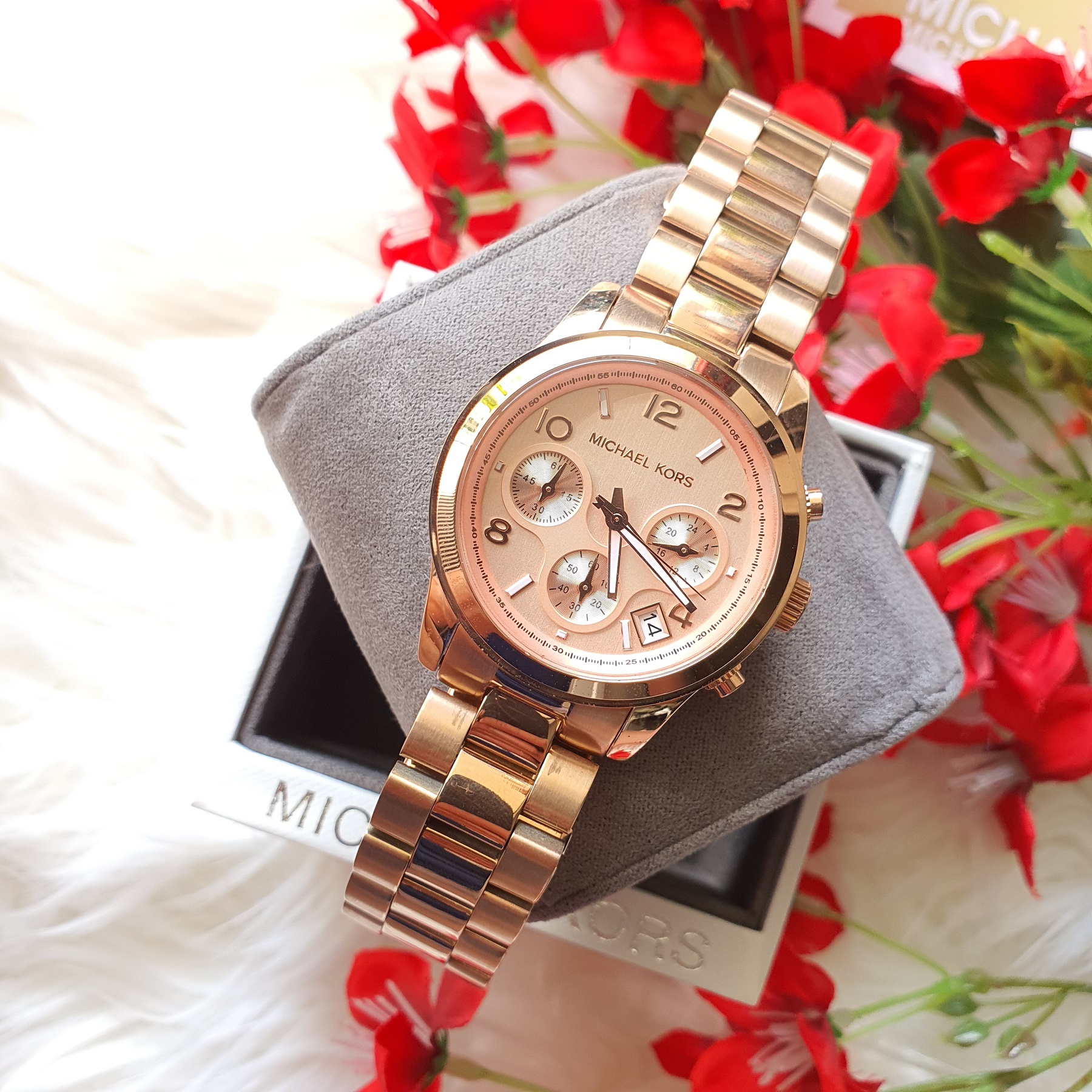 Michael Kors Runway Chronograph Gold Dial Ladies Watch MK5128  Watches of  Australia