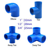 Blue PVC Pipe Fittings Connector Set by 