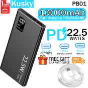 Kusky PB01 Powerbank - Fast Charge Dual USB, Type C