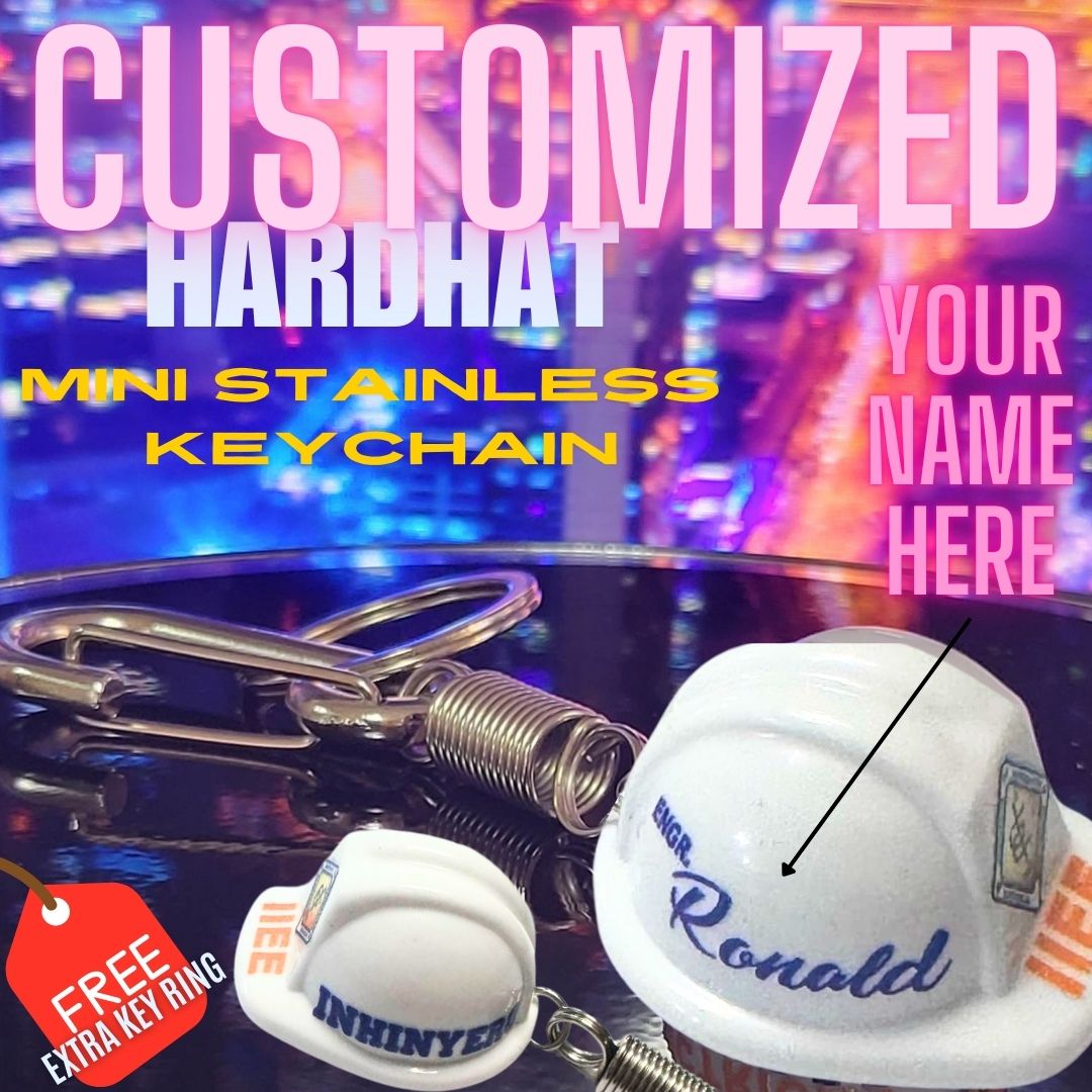 3D Hard Hat Keychain - Plastic Safety Helmet Key Ring, Yellow Or White, Decorative Gift