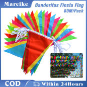 Fiesta Multicolor Bunting Flags for Parties - 80 Meters