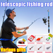 Ultra-Light Telescopic Carbon Fiber Fishing Rod & Reel Set